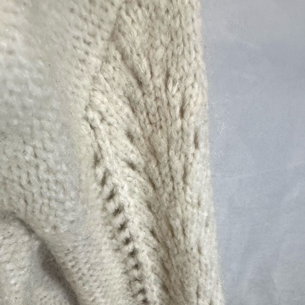 Paris Atelier & Other Stories wool blend off white eyelet sweater small NWOT - Picture 5 of 9